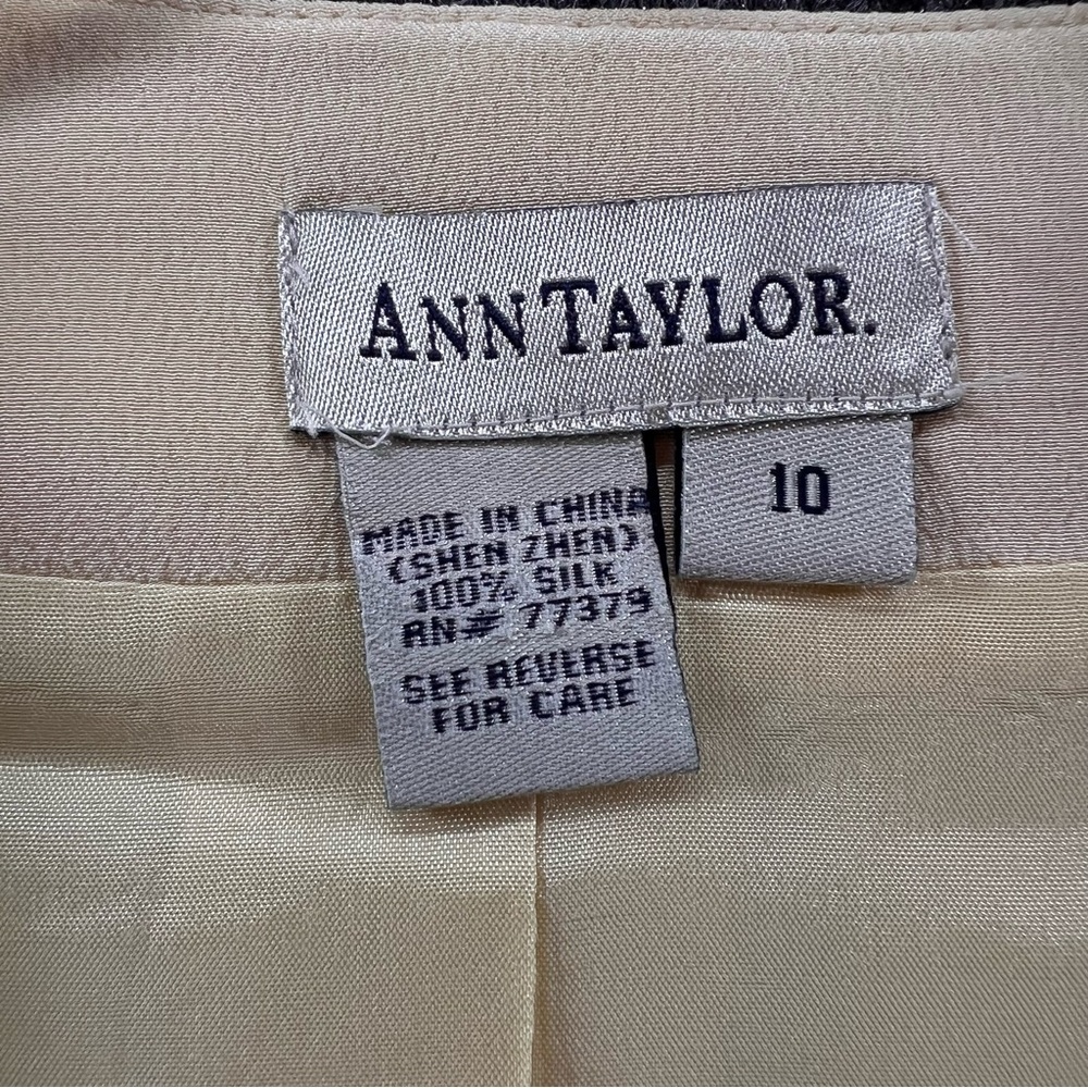 Vtg Ann Taylor Sz 10 100% Silk Vest Top Pale Yellow Poetcore Old Money Tailored - Picture 2 of 7